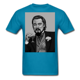 Leonardo DiCaprio Shirt Django Unchained Funny Meme T-Shirt S-6XL - turquoise