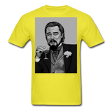 Leonardo DiCaprio Shirt Django Unchained Funny Meme T-Shirt S-6XL - yellow