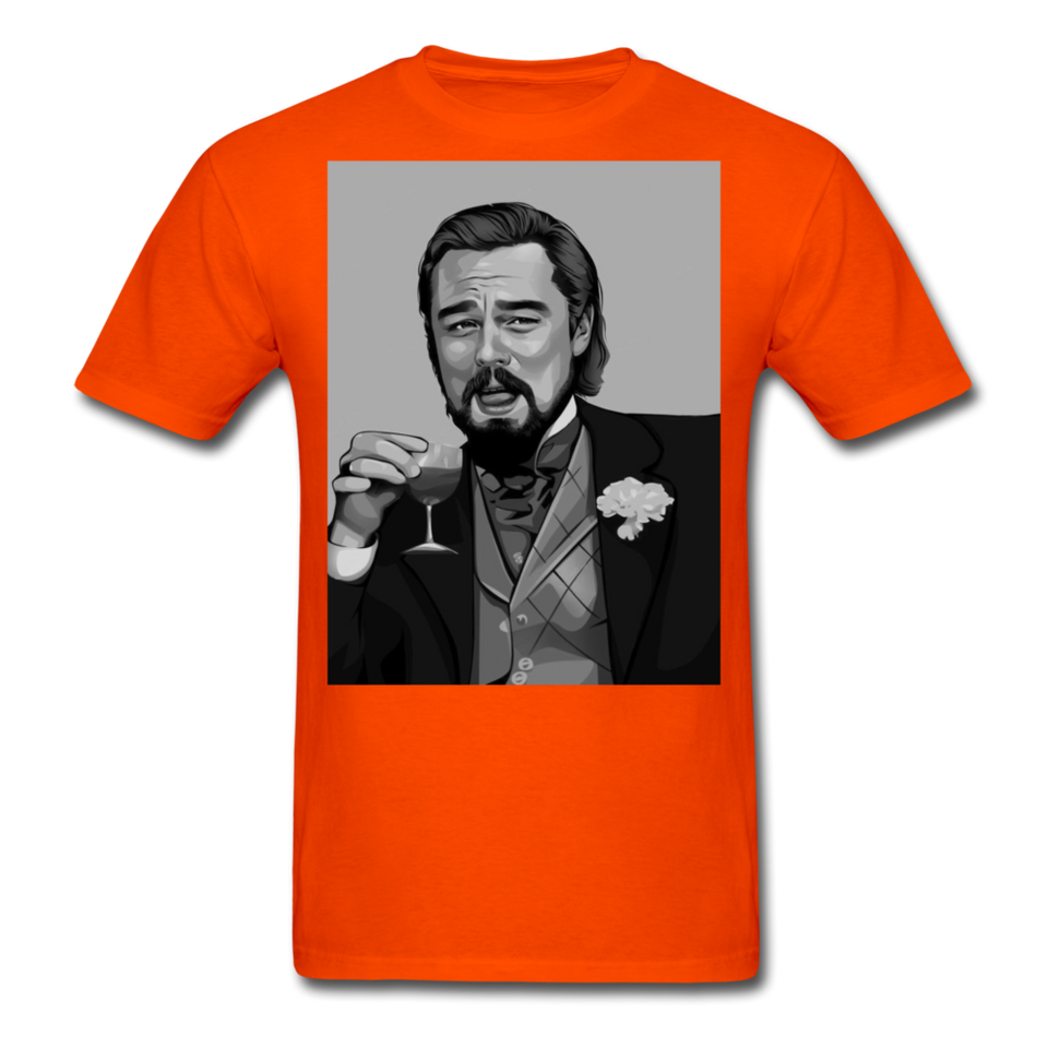 Leonardo DiCaprio Shirt Django Unchained Funny Meme T-Shirt S-6XL - orange