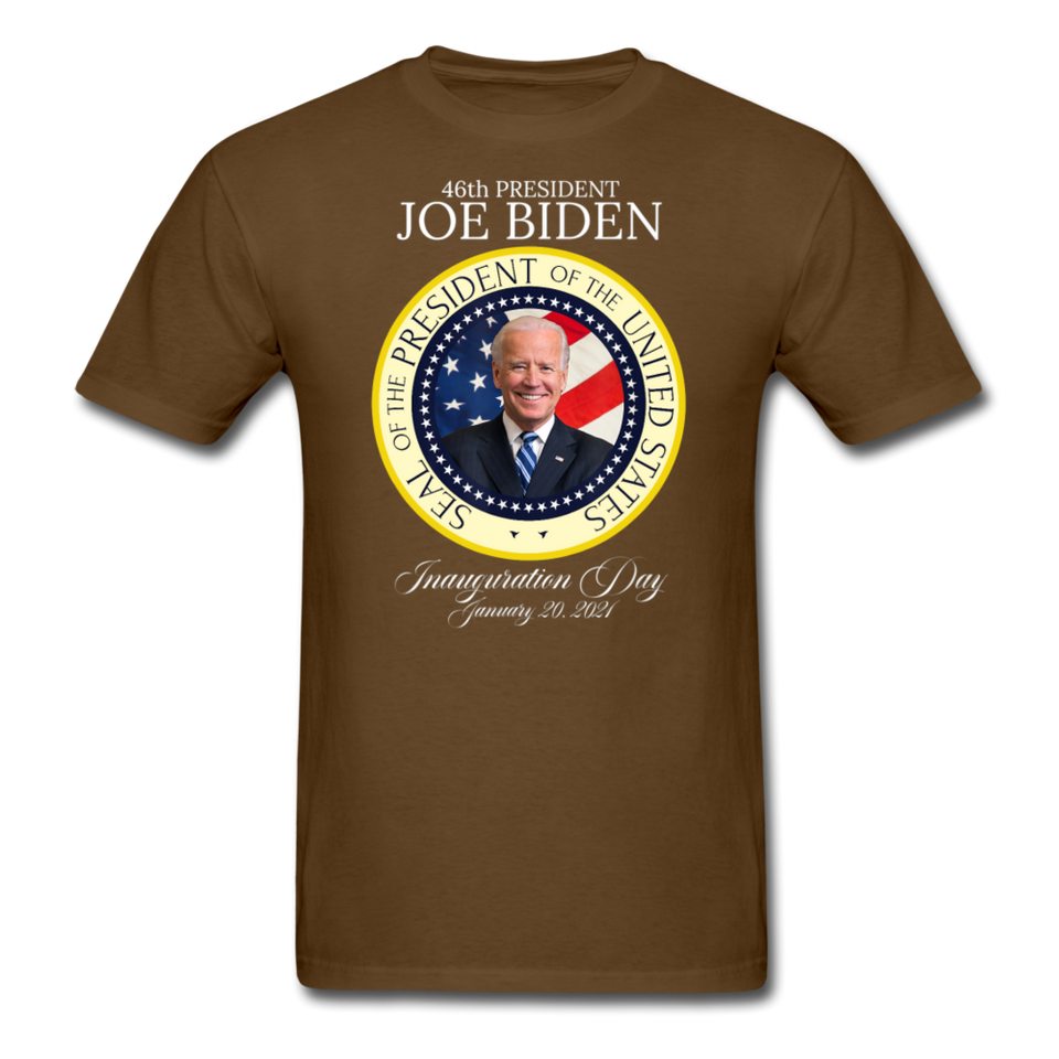 46th President Joe Biden Inauguration Day Commemorative Seal T-Shirt - brown