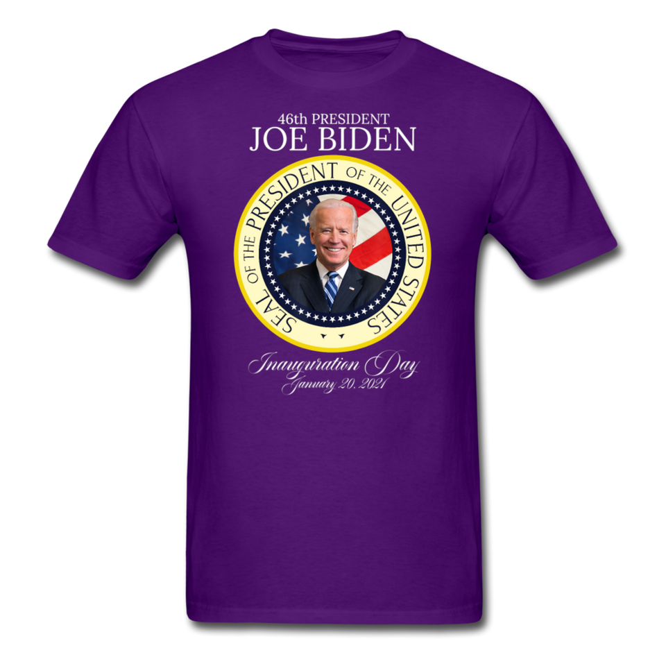46th President Joe Biden Inauguration Day Commemorative Seal T-Shirt - purple