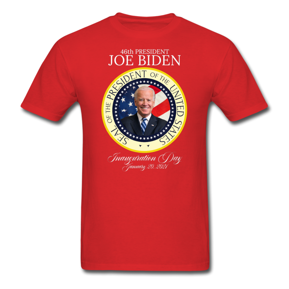 46th President Joe Biden Inauguration Day Commemorative Seal T-Shirt - red