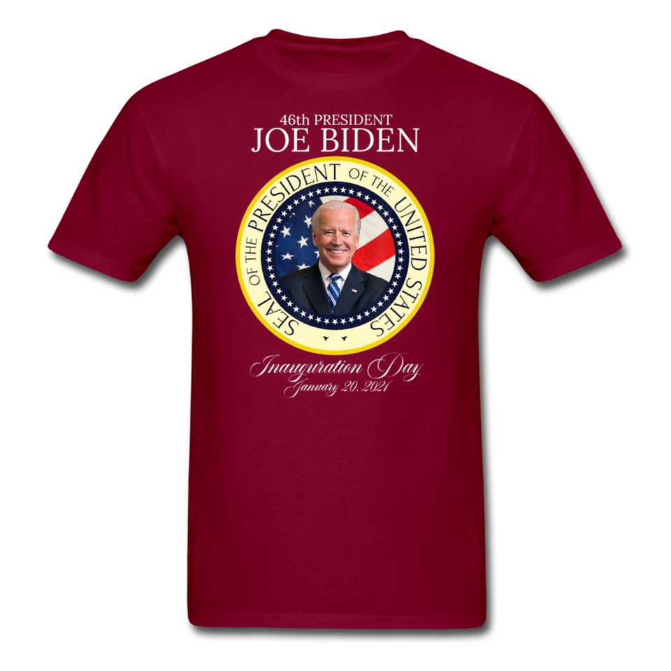 46th President Joe Biden Inauguration Day Commemorative Seal T-Shirt - burgundy