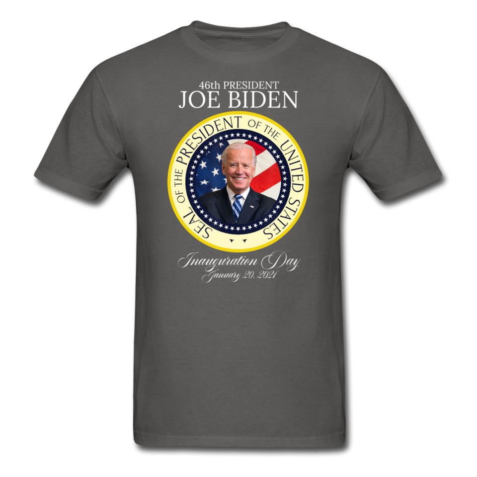 46th President Joe Biden Inauguration Day Commemorative Seal T-Shirt - charcoal