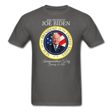 46th President Joe Biden Inauguration Day Commemorative Seal T-Shirt - charcoal