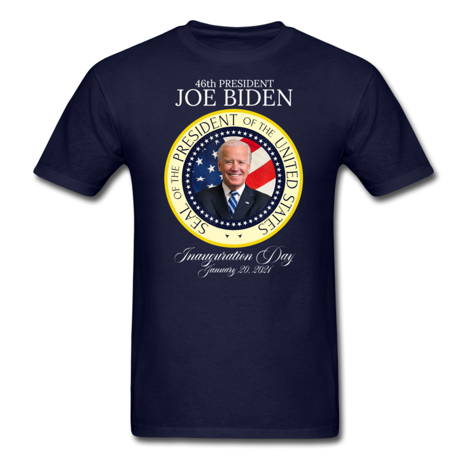 46th President Joe Biden Inauguration Day Commemorative Seal T-Shirt - navy
