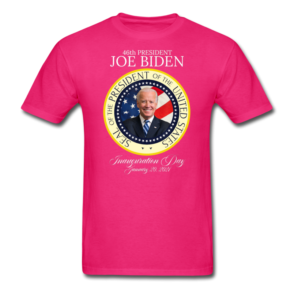 46th President Joe Biden Inauguration Day Commemorative Seal T-Shirt - fuchsia