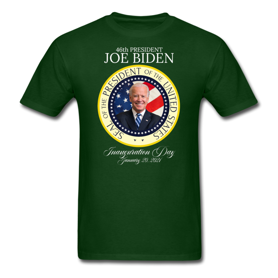 46th President Joe Biden Inauguration Day Commemorative Seal T-Shirt - forest green