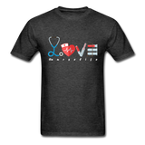 Nurse Life Lover Valentines Day Gift Tee T-Shirt - heather black