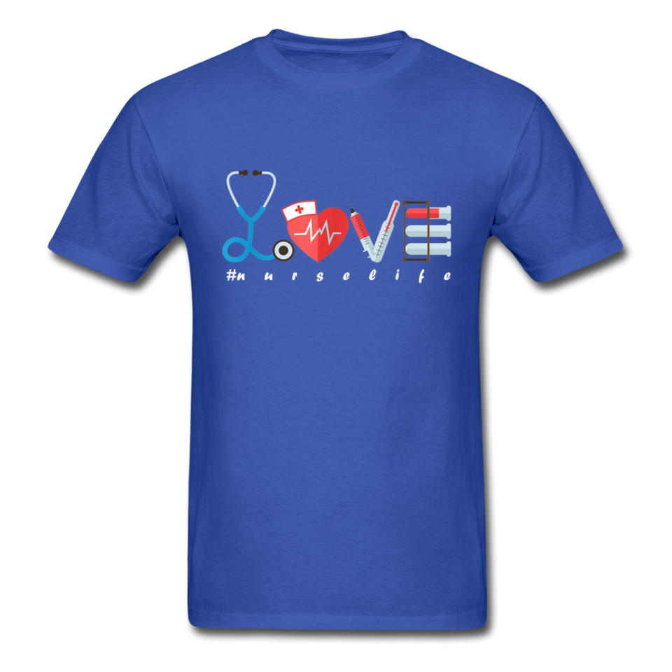 Nurse Life Lover Valentines Day Gift Tee T-Shirt - royal blue