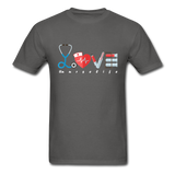 Nurse Life Lover Valentines Day Gift Tee T-Shirt - charcoal