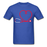 Nurse Stethoscope Heart T-Shirt - royal blue