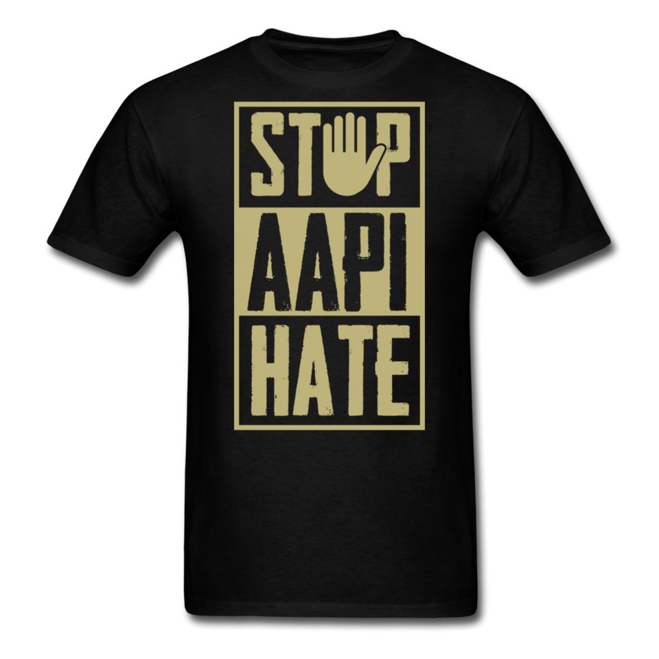 Stop Asian Hate Anti-Racism AAPI American Solidarity Equality Unisex Tee TShirt - black