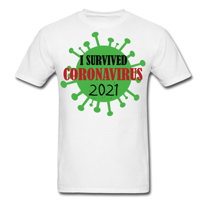 Virus Free I Survived 2021 virus Quarantine Tshirt Virus Shirt Size S-6XL - white