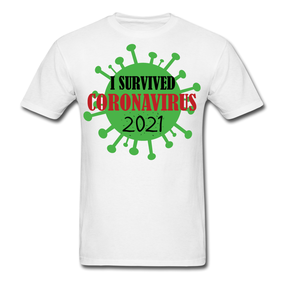 Virus Free I Survived 2021 virus Quarantine Tshirt Virus Shirt Size S-6XL - white