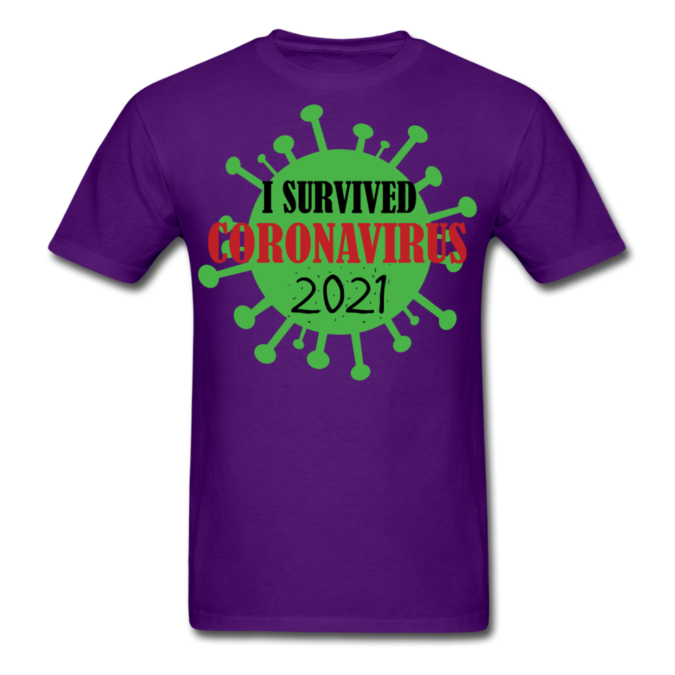 Virus Free I Survived 2021 virus Quarantine Tshirt Virus Shirt Size S-6XL - purple