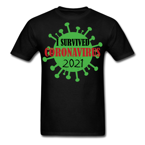 Virus Free I Survived 2021 virus Quarantine Tshirt Virus Shirt Size S-6XL - black