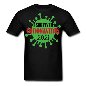 Virus Free I Survived 2021 virus Quarantine Tshirt Virus Shirt Size S-6XL - black