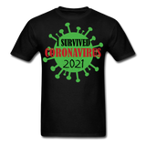 Virus Free I Survived 2021 virus Quarantine Tshirt Virus Shirt Size S-6XL - black