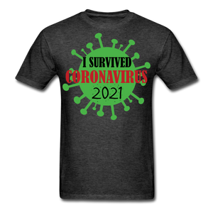 Virus Free I Survived 2021 virus Quarantine Tshirt Virus Shirt Size S-6XL - heather black