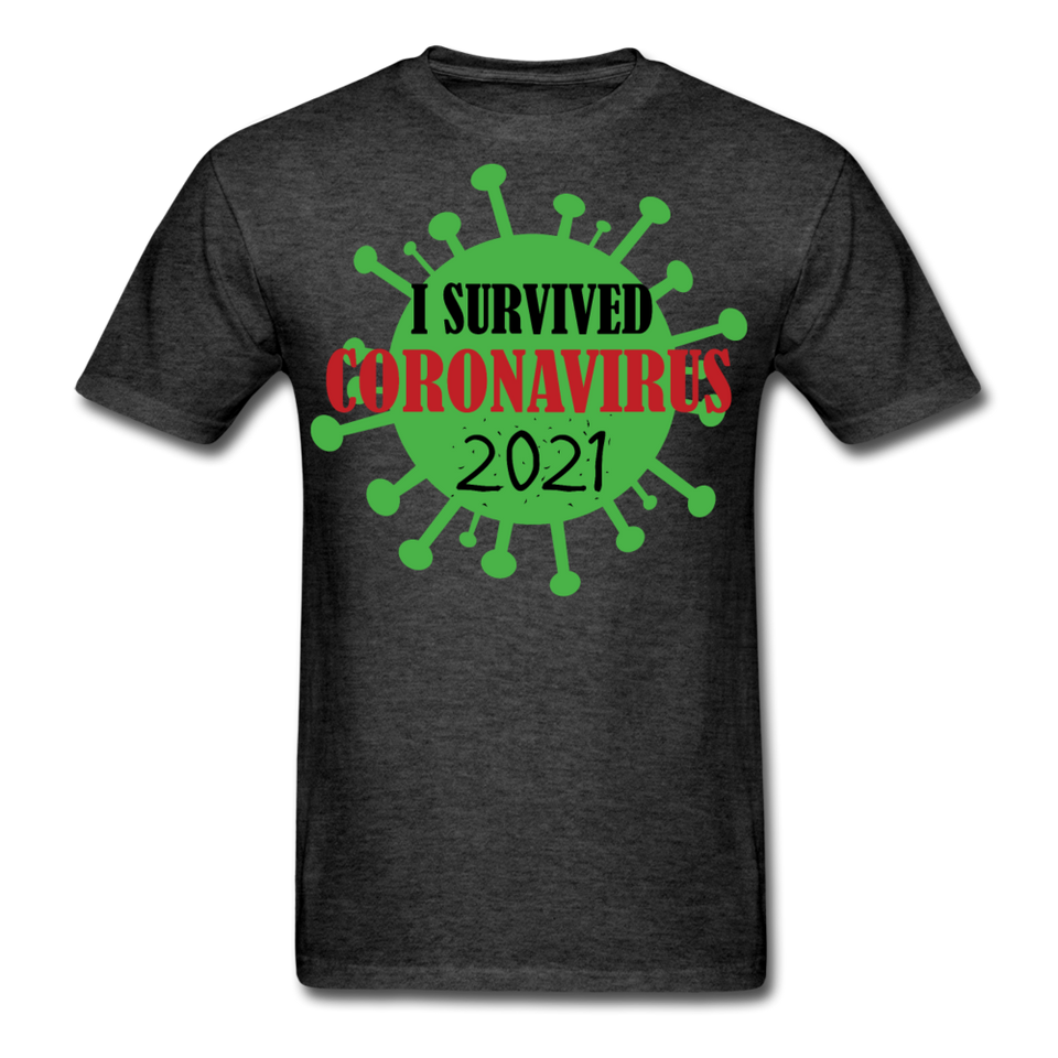 Virus Free I Survived 2021 virus Quarantine Tshirt Virus Shirt Size S-6XL - heather black