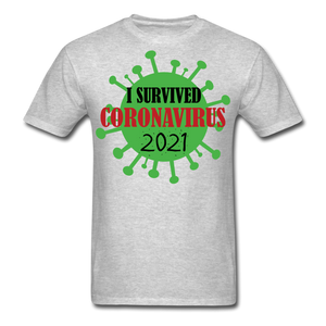 Virus Free I Survived 2021 virus Quarantine Tshirt Virus Shirt Size S-6XL - heather gray