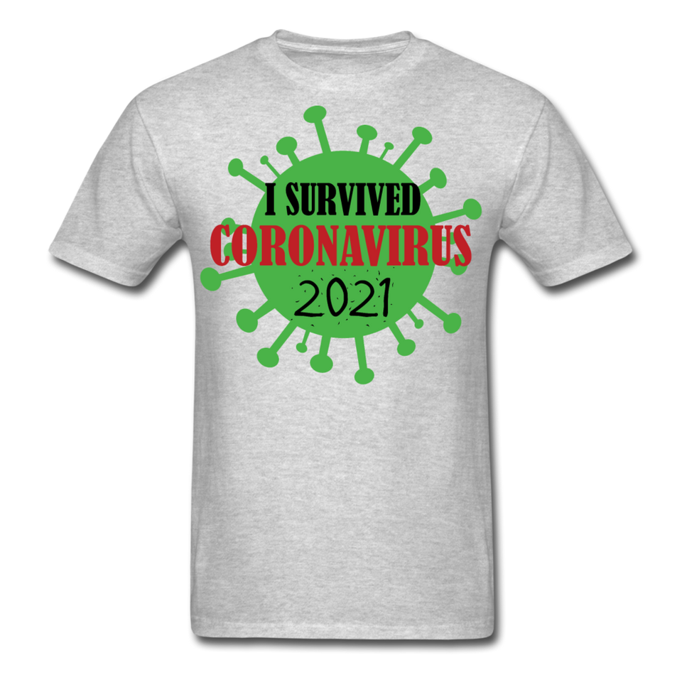 Virus Free I Survived 2021 virus Quarantine Tshirt Virus Shirt Size S-6XL - heather gray