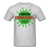 Virus Free I Survived 2021 virus Quarantine Tshirt Virus Shirt Size S-6XL - heather gray