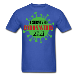 Virus Free I Survived 2021 virus Quarantine Tshirt Virus Shirt Size S-6XL - royal blue