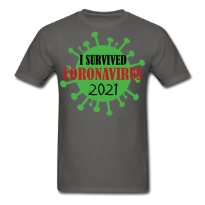 Virus Free I Survived 2021 virus Quarantine Tshirt Virus Shirt Size S-6XL - charcoal
