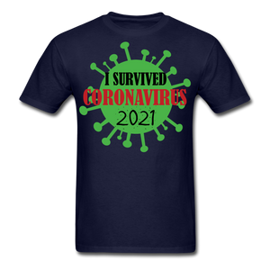 Virus Free I Survived 2021 virus Quarantine Tshirt Virus Shirt Size S-6XL - navy