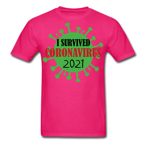 Virus Free I Survived 2021 virus Quarantine Tshirt Virus Shirt Size S-6XL - fuchsia