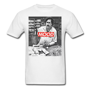 Pablo Escobar Mood shirt Parody Supreme T-Shirt Size S-6XL - white