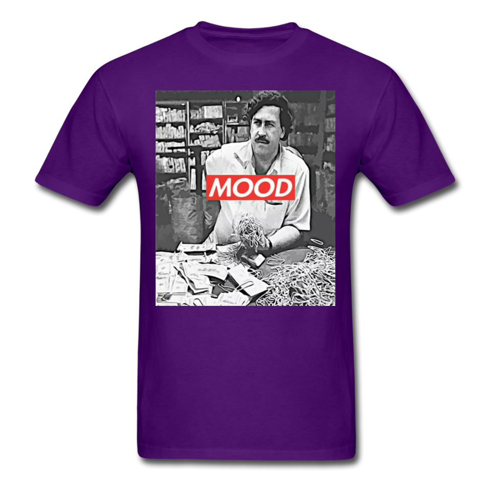 Pablo Escobar Mood shirt Parody Supreme T-Shirt Size S-6XL - purple
