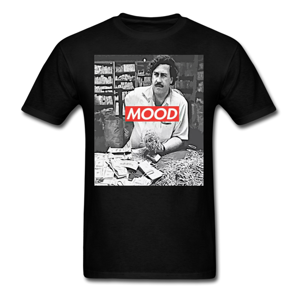 Pablo Escobar Mood shirt Parody Supreme T-Shirt Size S-6XL - black