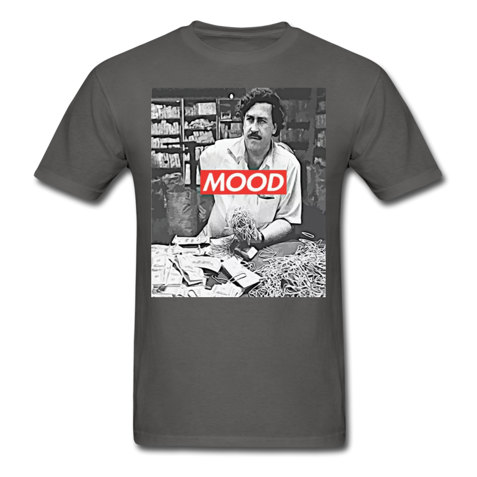 Pablo Escobar Mood shirt Parody Supreme T-Shirt Size S-6XL - charcoal
