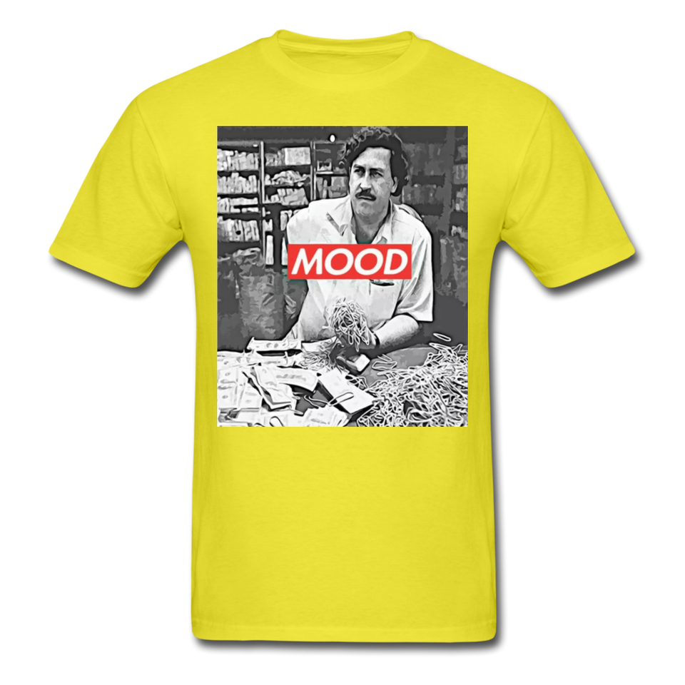 Pablo Escobar Mood shirt Parody Supreme T-Shirt Size S-6XL - yellow