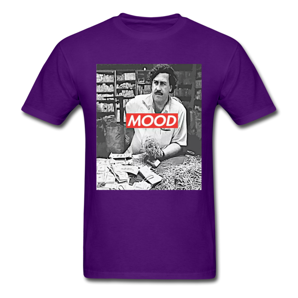 Pablo Escobar Mood shirt Parody Supreme T-Shirt Size S-6XL - purple