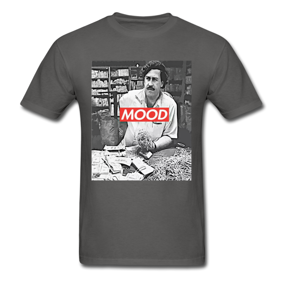 Pablo Escobar Mood shirt Parody Supreme T-Shirt Size S-6XL - charcoal