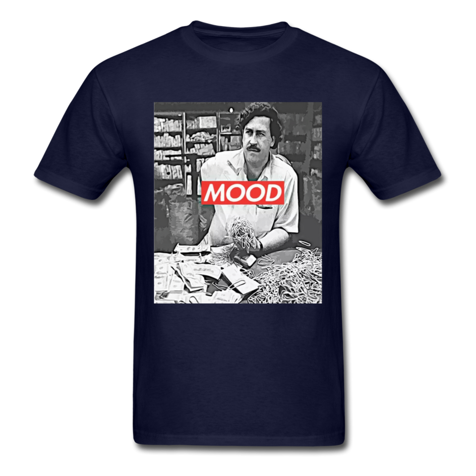 Pablo Escobar Mood shirt Parody Supreme T-Shirt Size S-6XL - navy
