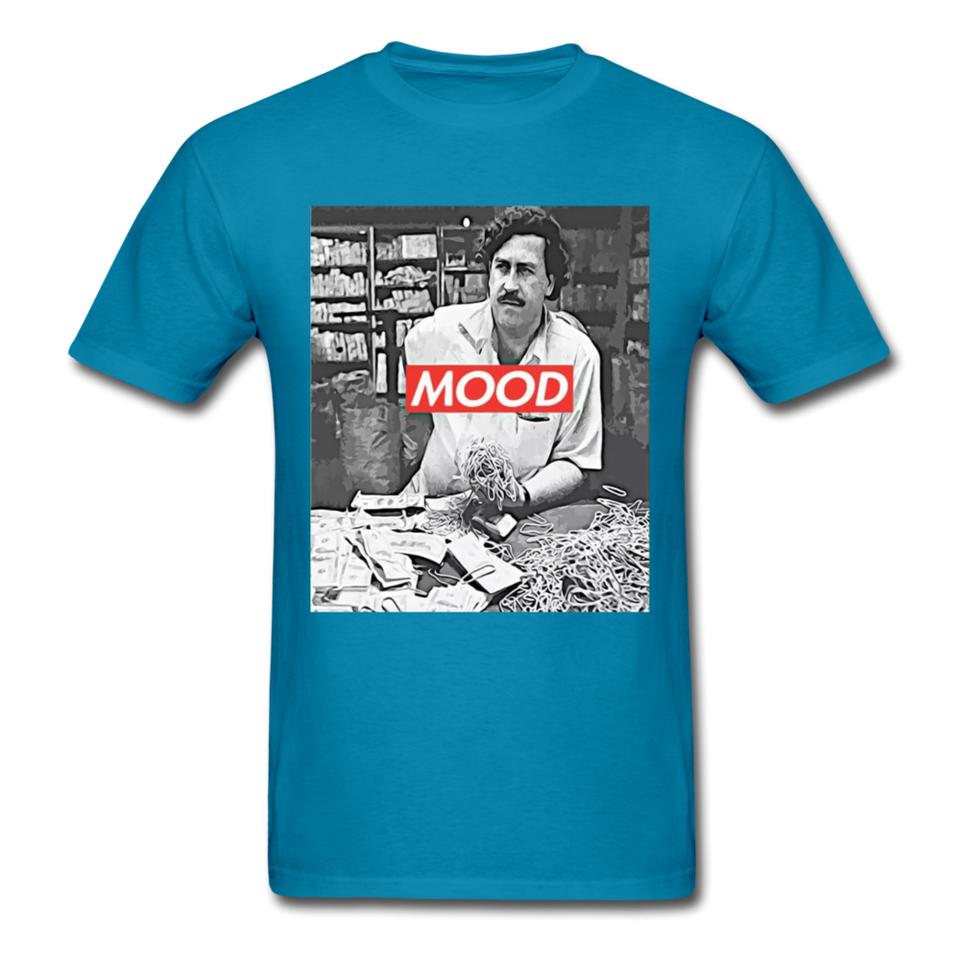 Pablo Escobar Mood shirt Parody Supreme T-Shirt Size S-6XL - turquoise