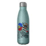 erv test1 - Insulated Stainless Steel Water Bottle - turquoise glitter