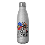 erv test1 - Insulated Stainless Steel Water Bottle - silver glitter