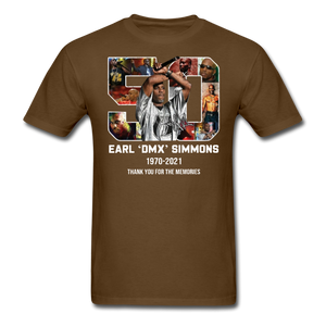 DMX shirt 90s rap GRAMMY Ruff Ryder concert HIP HOP Earl Simmons T-SHIRT S-6XL - brown