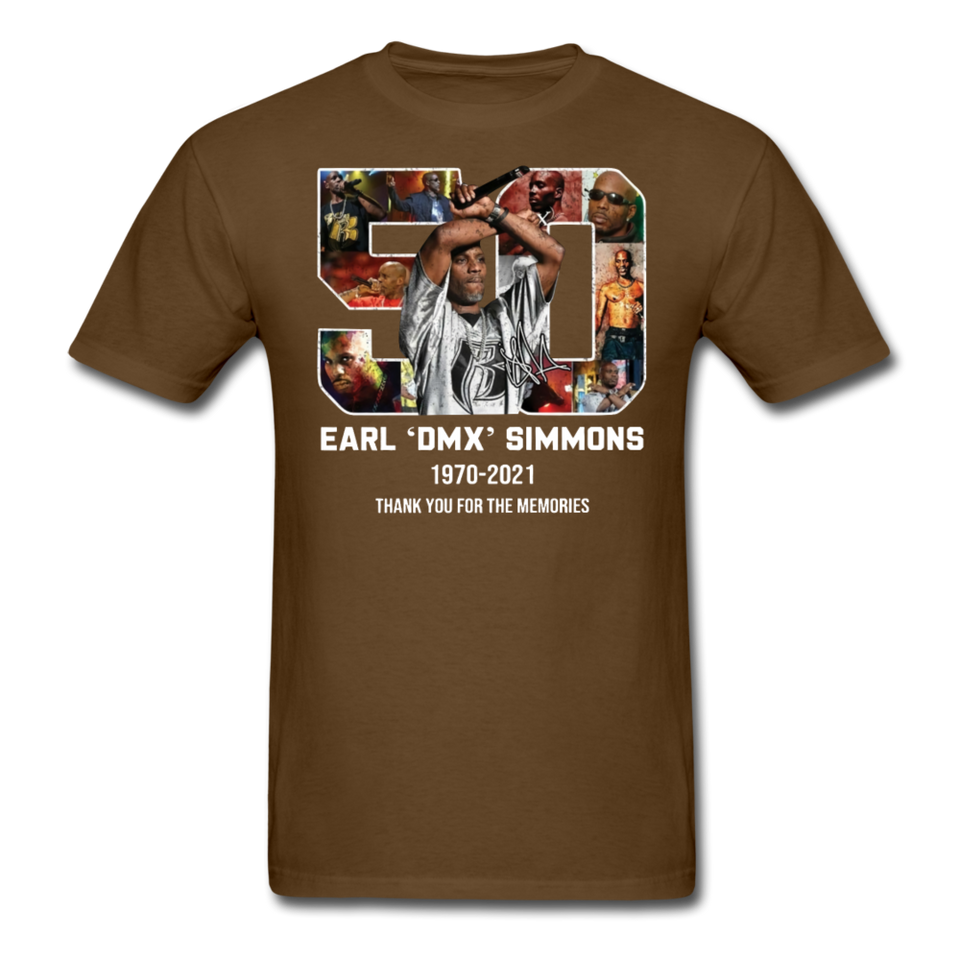 DMX shirt 90s rap GRAMMY Ruff Ryder concert HIP HOP Earl Simmons T-SHIRT S-6XL - brown