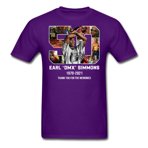 DMX shirt 90s rap GRAMMY Ruff Ryder concert HIP HOP Earl Simmons T-SHIRT S-6XL - purple