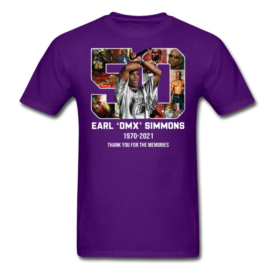 DMX shirt 90s rap GRAMMY Ruff Ryder concert HIP HOP Earl Simmons T-SHIRT S-6XL - purple