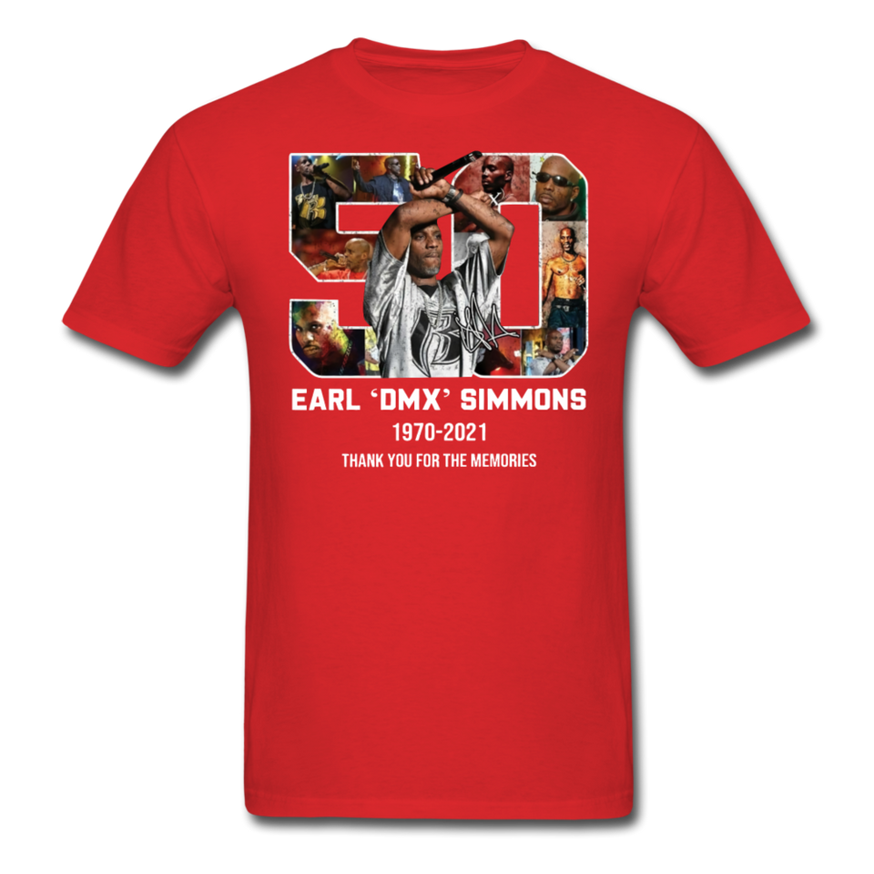DMX shirt 90s rap GRAMMY Ruff Ryder concert HIP HOP Earl Simmons T-SHIRT S-6XL - red