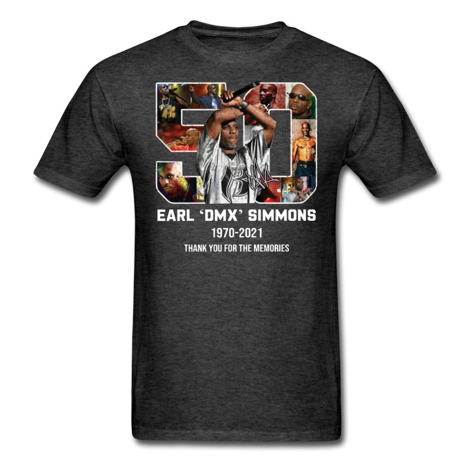 DMX shirt 90s rap GRAMMY Ruff Ryder concert HIP HOP Earl Simmons T-SHIRT S-6XL - heather black