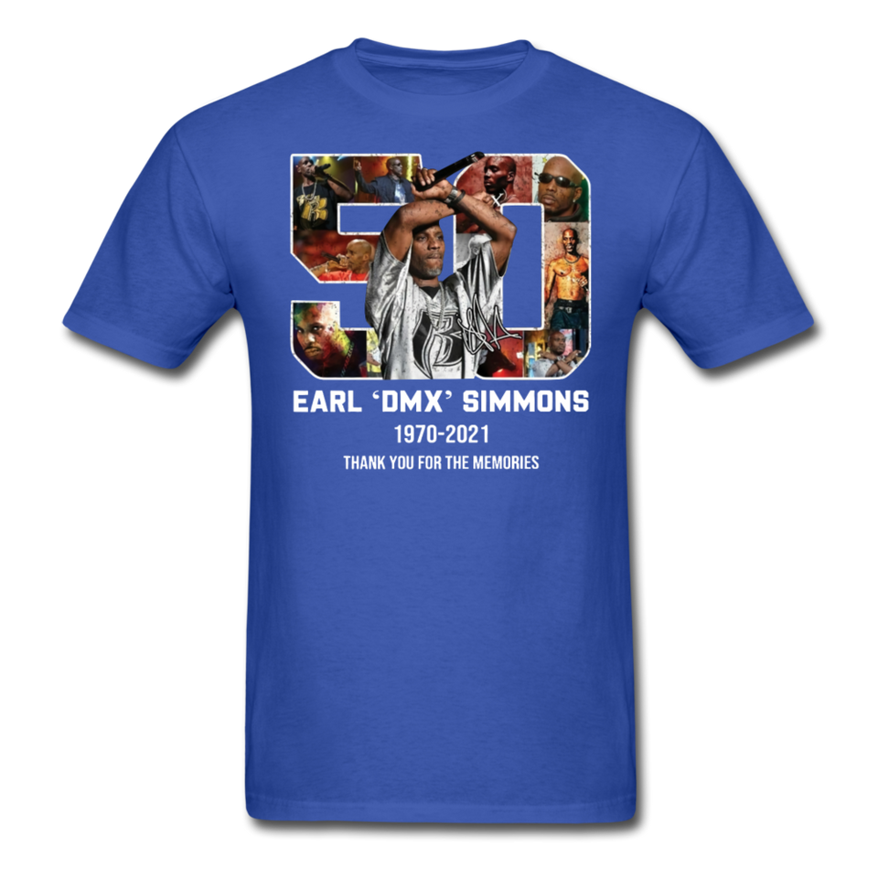 DMX shirt 90s rap GRAMMY Ruff Ryder concert HIP HOP Earl Simmons T-SHIRT S-6XL - royal blue